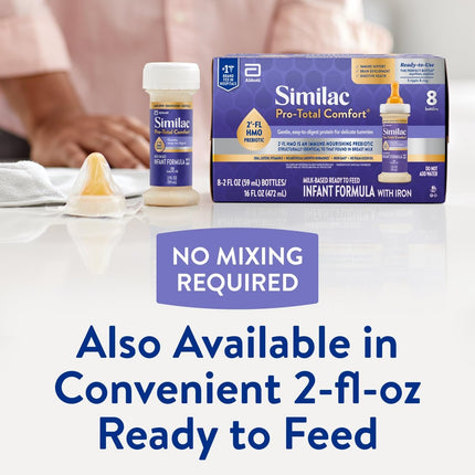Similac Pro-Total Comfort Infant Formula With Iron, Gentle, Easy-to-Digest Formula, Has 2'-FL HMO for Immune Support, Non-GMO, Baby Formula Powder, 29.8-oz Value Can, Pack of 6