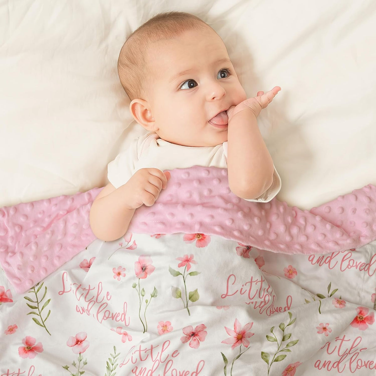 Floral Baby Blankets for Girls - Super Soft Nursery Minky Blanket, Newborn Baby Blanket with Double - photo 4
