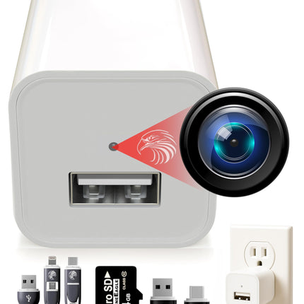 Plug-in Full HD Dome Camera - Reliable 1080p Pet Cam with Motion Detection - Easy No-WiFi Setup & Data Protection - Ideal for Pet Nanny Use, with 64GB Card