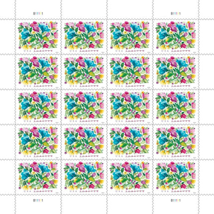 United States Postal Service Celebration Blooms (Sheet of 20) Forever Postage Stamps Scott #5849