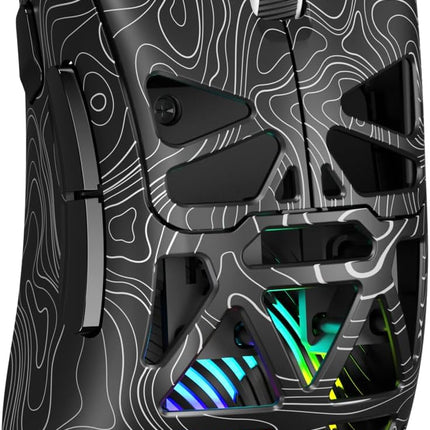 Aula SC620 Wireless Gaming Mouse, Tri-Mode 2.4GHz/USB-C/BT5.3 Computer Mouse with 12000 DPI, Programmable Macro Gamer Mouse with Rapid Fire Key, RGB Light Gaming Mice for PC/Laptop/Mac