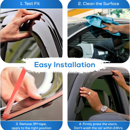 IG Window Visors Fit for 2019-2026 Nissan Altima, Out-Channel Rain Guards Vent Wind Deflectors 4PC, Car Accessories for 19-26 Altima