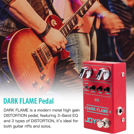 JOYO Modern Metal High Gain Distortion Guitar Effect Pedal with Different Tone Styles for Electric Guitar - True Bypass (Dark Flame R-17)