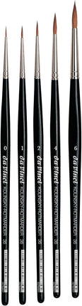 da Vinci Brushes 5359 da Vinci Watercolor Russian Red Sable 5359-5 Brush Set-Includes Series 36 Sizes 0, 1, 2, 4 & 6-Round Shape