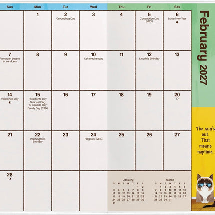 2027-2028 Grumpy Cat Pocket Planner