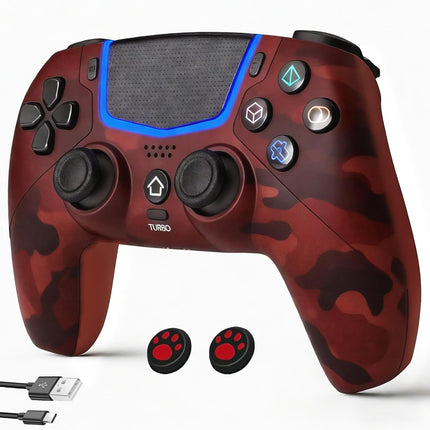 Wireless Controller for PS5, Compatible With PS5/Pro/Slim/PC, Bluetooth Gaming Controller with Hall Joysticks/LED Channel Light/Turbo/6-Axis Gyro/Dual Motor/Touchpad/3.5mm Audio Jack/Speaker, Compatible With Original Charging Dock