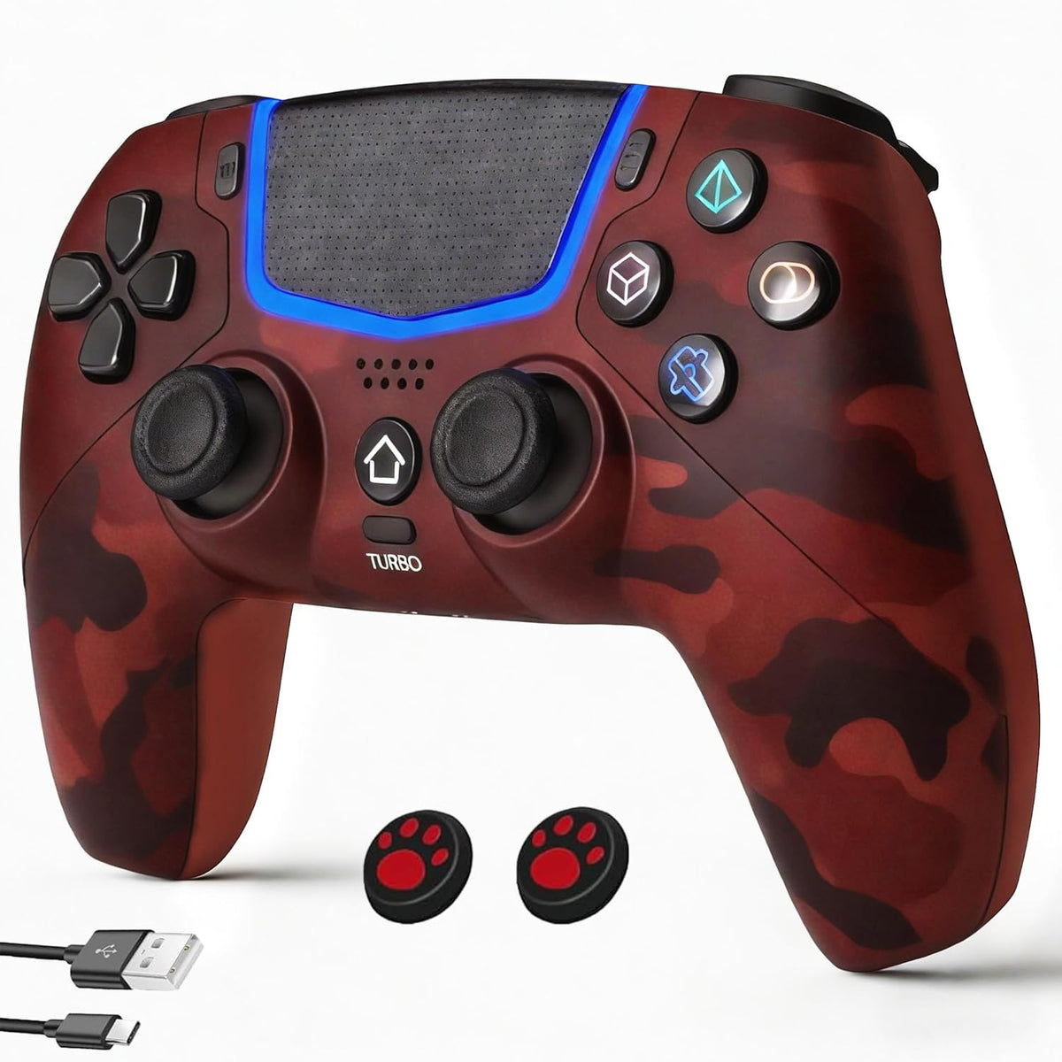 Wireless Controller for PS5, Compatible With PS5/Pro/Slim/PC, Bluetooth Gaming Controller with Hall Joysticks/LED