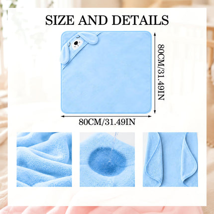 Personalized Baby Hooded Towel with Name, Custom Name Animal Bath Towel