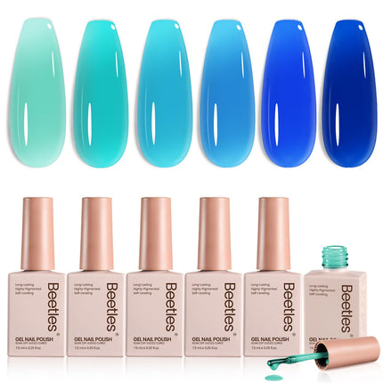Jelly Gel Nail Polish Set, 6 Colors