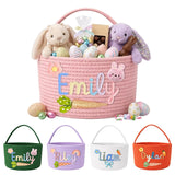 Personalized Easter Basket Cotton Rope Tote, Color03