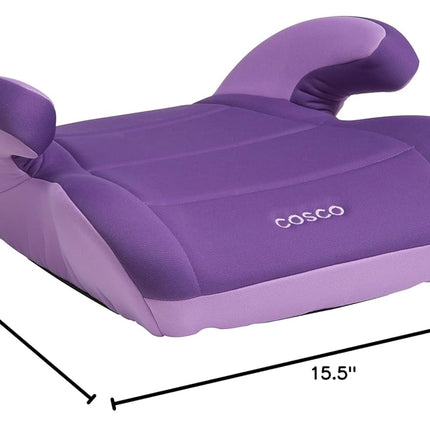 Cosco Topside Backless Booster Car Seat, Lightweight Booster Seats for Cars 40-100 lbs, Backless Booster Seat for Car, Grape