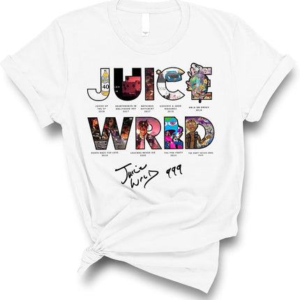 Vintage 999 Album Era Collage T Shirt Streetwear Style Music Inspired Short Sleeve Casual Tee