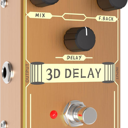 3D DELAY,Guitar Pedal,Electric Guitar Effects Pedal for Guitars and Bass Effect Pedals Mini Single Type DC 9V True Bypass