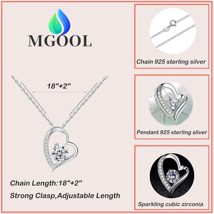 Mothers Day Gifts For Mom From Son Daughter Mom Necklace For Women 925 Sterling Silver New Mom Gifts Birthday Gifts With Heartfelt Message & Lighted Box