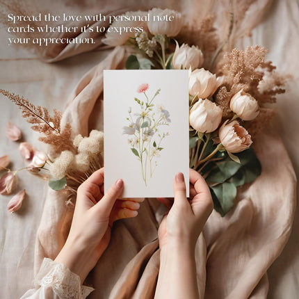 100 PACK Tarjetas en Blanco con Sobres, Tarjetas de Felicitación en Blanco 4x6, Tarjetas de Notas Florales con Sobres Peel-and-Seal, Set de Papelería Vacío para Todas las Ocasiones