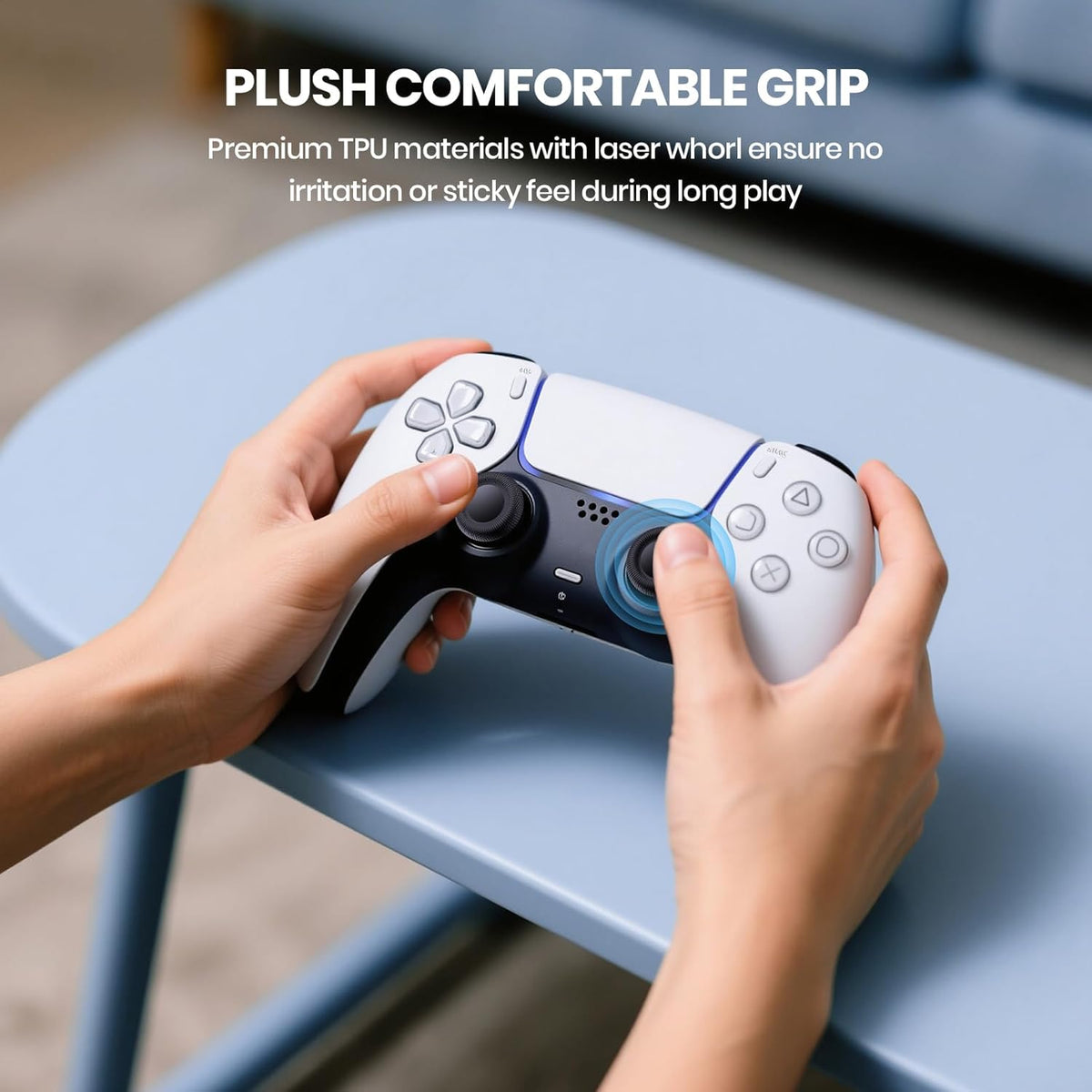 Joystick Replacement Grip Caps for PS4/PS5 Controller, PS5/PS4 Thumb Grips Caps, Anti-Stickiness - photo 4