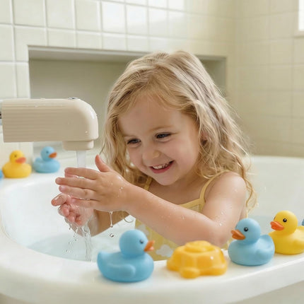 Roslim Faucet Cover Bathtub for Baby, Silicone Tub Spout Cover, Faucet Protector for Kids, Bath Spout Guard for Baby, Toddler Faucet Cover, Water Spout Cover for Child Safety, Universal Fit, Ivory