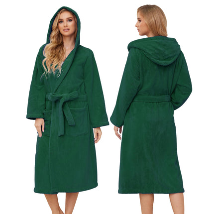 Hooded Bathrobes for Women, Soft Long Towel Robes for Women - Quick Dry yet Warm