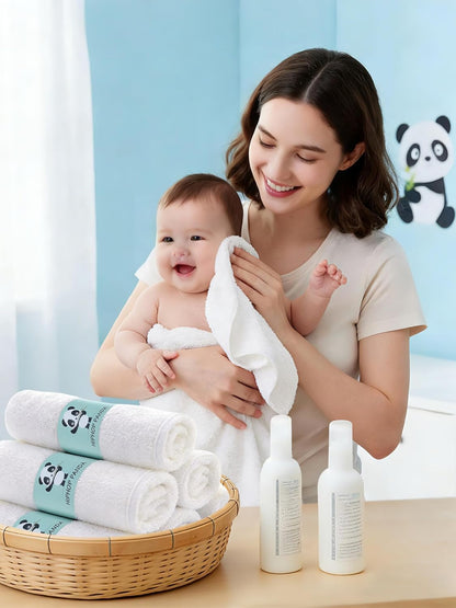 Baby Washcloths, Rayon Made from Bamboo, White 6 Pack - photo 3