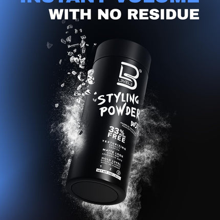 L3 Level 3 Styling Powder - Natural Look Mens Powder - Easy to Apply with No Oil or Greasy Residue (Small - 30 Grams)
