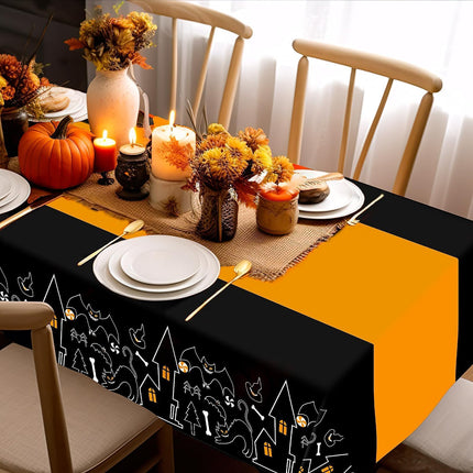 3 Pack Halloween Tablecloths,Disposable Plastic Tablecloths 54" x 108" Halloween Decorations,Plastic Table Cover for Birthday,Party Supplies,Holiday Table Cloth for Home,Dinner,Indoor,Outside