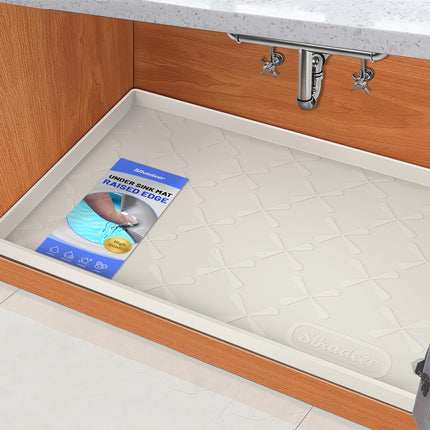 Tapete impermeable para debajo del fregadero 34" x 22", tapete de silicona para cocina