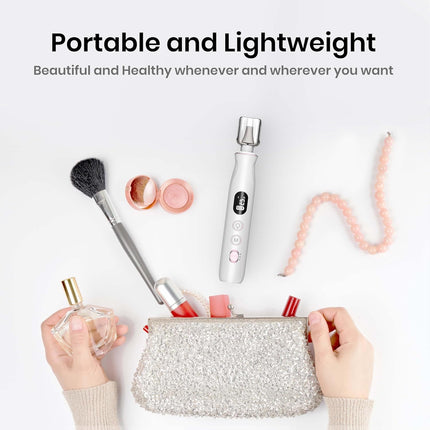 Electric Nail File Drill, Cordless Toe Nail Grinder for Thick Toenails & Callus, 10-Speed 2000mAh Rechargeable Nail Filer, Manicure Pedicure Kit with LED Lamp, Gifts for Men Women
