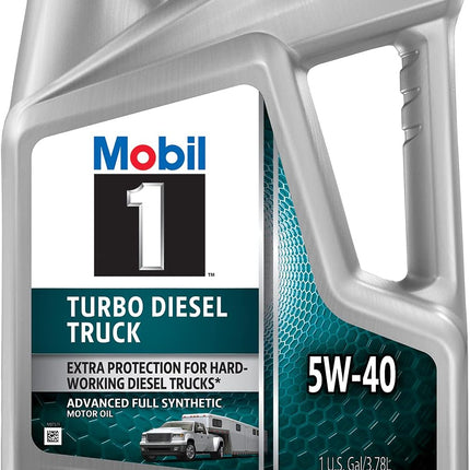 Mobil 1 Turbo Diesel Truck Full Synthetic Motor Oil 5W-40, 1 Gal