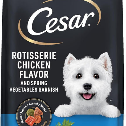 Cesar Small Breed Dry Dog Food for Small Dogs Rotisserie Chicken Flavor and Spring Vegetables Garnish, 2.7 lb Bag