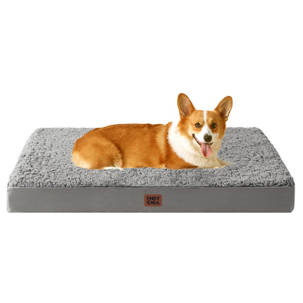 Cama ortopédica para perros grande con funda extraíble lavable, 41IN gris