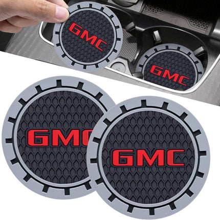 Car Cup Coaster, 2PCS Universal Non-Slip Cup Holders, Compatible with GMC Series Car Cup Holder Coasters，Car Drink Coaster Holder Accessory, Black