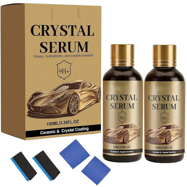 SourcetoHome 100ML PTZ Crystal Serum Advanced Graphene Ceramic Coating for Cars, 9H Hardness, 2PCS Set, Super Hydrophobic Anti-Scratch UV Protection for Vehicle Exterior - General - front view
