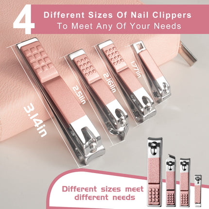 Manicure Set 30 in 1 Nail Clipper set, nail clippers, fingernail & toenail clippers, Manicure Tools, pedicure tools, Suitable for Travel Manicure Kit, Nail Set Kit With Everything