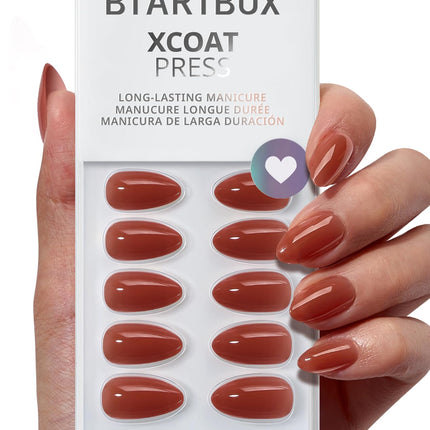 Press On Nails, Short Almond Pink Fake Nails, 32Pcs Full Kit - photo 15