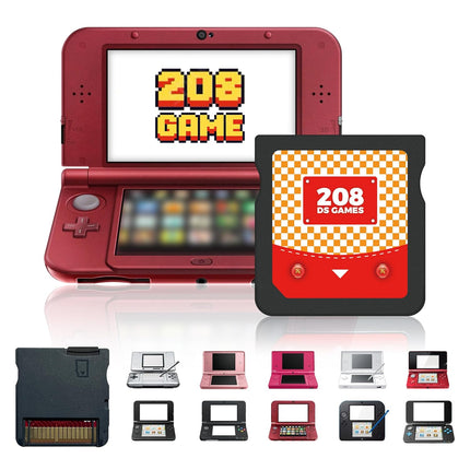 【2026 Newest】208 in 1 Super Combo Game Cartridge, Retro Game Pack Card Compilation with 208 Games