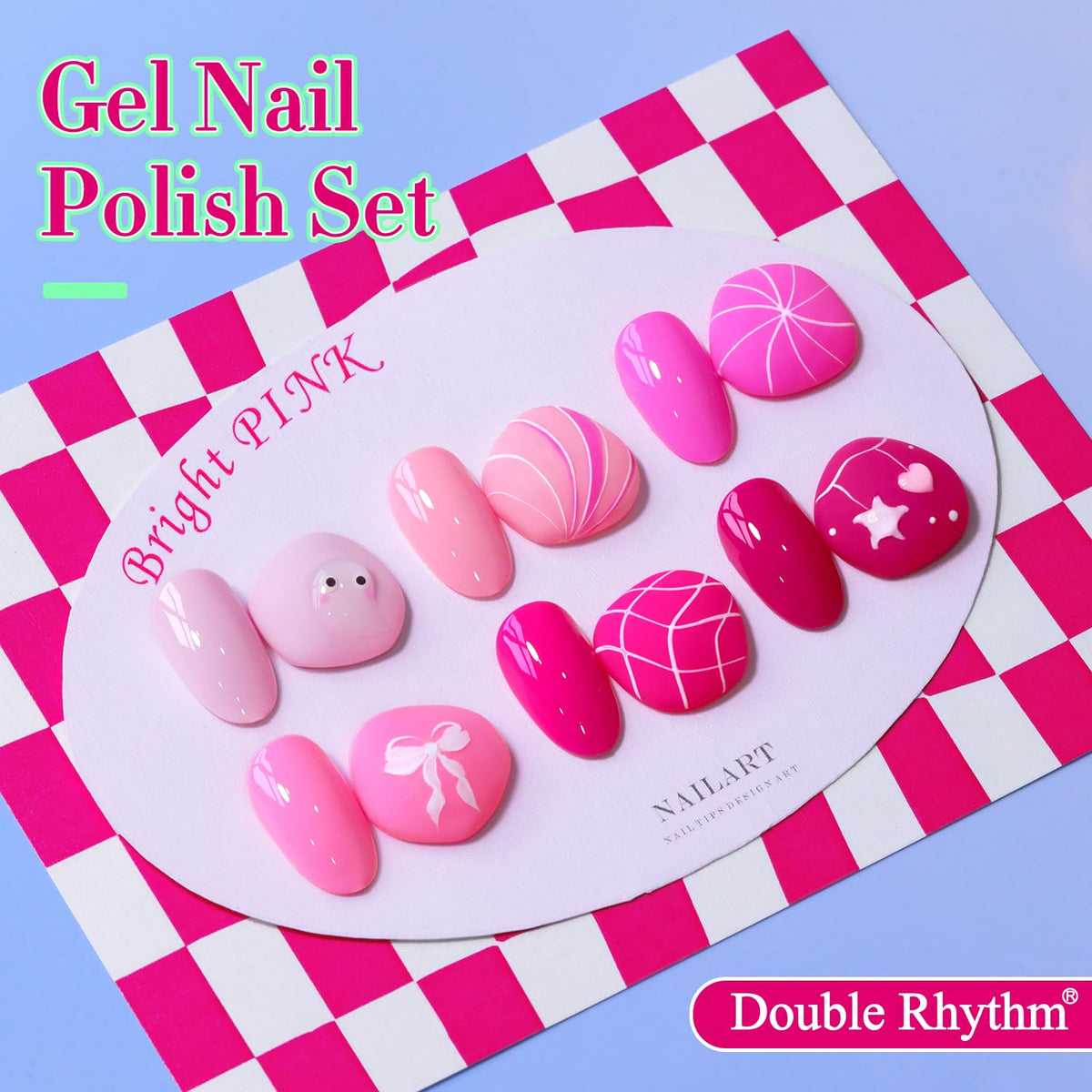 6-Piece 15 mL Bright Neon Gel Polish Set in Light Pink Purple - photo 3