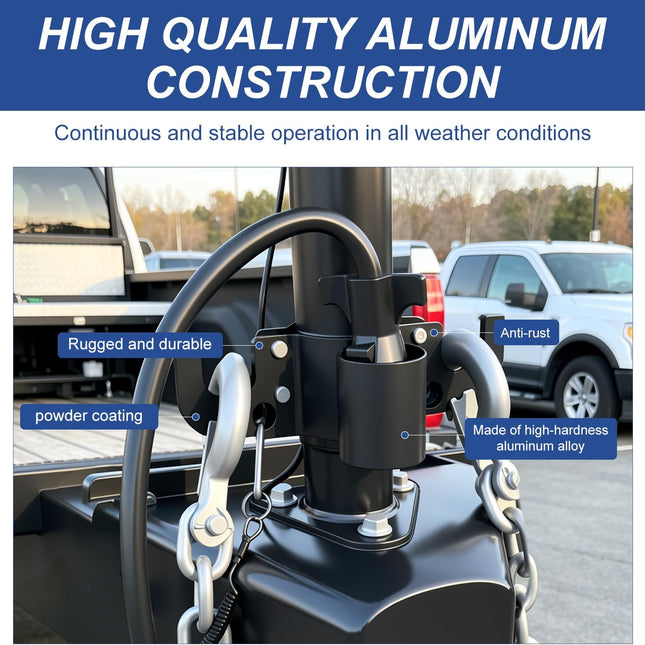 Aluminum Trailer Chain Holder, Trailer Towing Chain Organizer with 7 Way