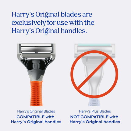 Harry's Original Shaving Kit for Men - 6 Razor Blade Refills, Foaming Shave Gel, and Travel Blade Covers - TSA Approved Travel Essentials - German Engineered