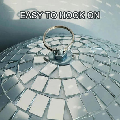 8-Inch Silver Hanging Mirror Disco Ball - photo 3