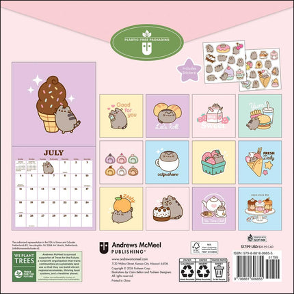 Pusheen 2027 Wall Calendar with Stickers