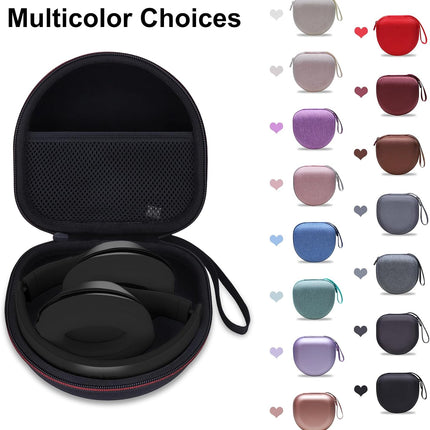 Headphone Case Compatible with BERIBES/TOZO/KVIDIO/Beats/Soundcore Anker Noise Cancelling Over-Ear Headphones, Black