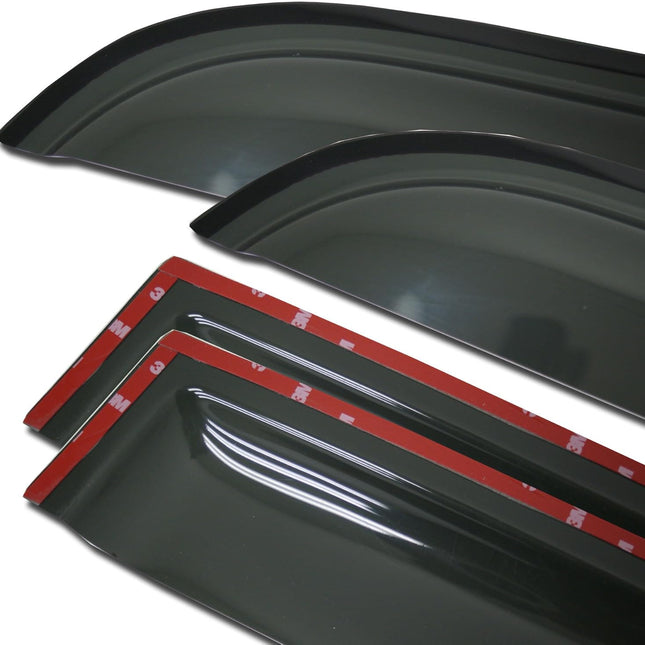 Tinted Smoke Out-Channel Window Visor 4-Piece Set