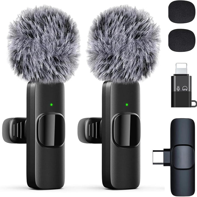 Professional Wireless Lavalier Microphone for Phones and Tablets