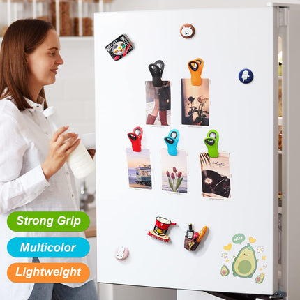 Jetmore 12 Pack Chip Clips Bag Clips, Magnetic Bag Clip for Food Storage Heavy Duty, Plastic Food Clip for Chips, Snack, Kitchen, Refrigerator, Garden, Sewing, Fabric, Clothes Pins