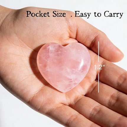 Gift for Boyfriend – My Rock Rose Quartz Heart Pocket Hug, Natural Crystal Love Stone Keepsake with Message Card & Gift Box, Love Gift from Girlfriend