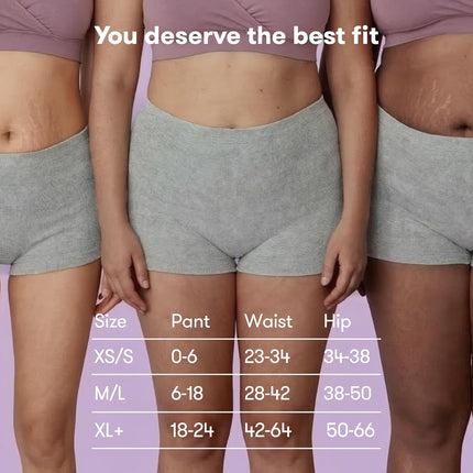 Frida Mom 8pc Postpartum Underwear, Disposable Boyshort Panties, Seamless, Stretch Support, New Mom Essentials, Size Petite (Waist 23in-34in)
