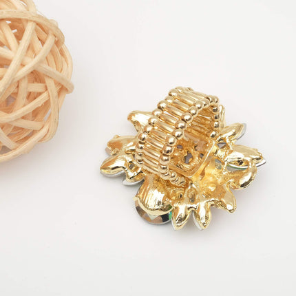 Luxury Froral Cocktail Statement Rings Stretch Adjustable Ring