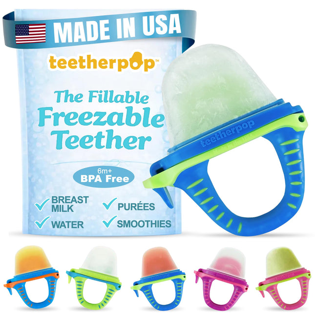 Fillable Freezer Teethers for Babies -Made in USA- Teething Relief
