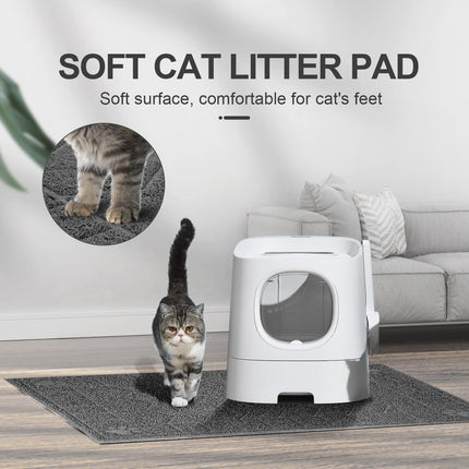Cat Litter Box Mat, 35" x 24" Large Waterproof Litter Trapping Mat