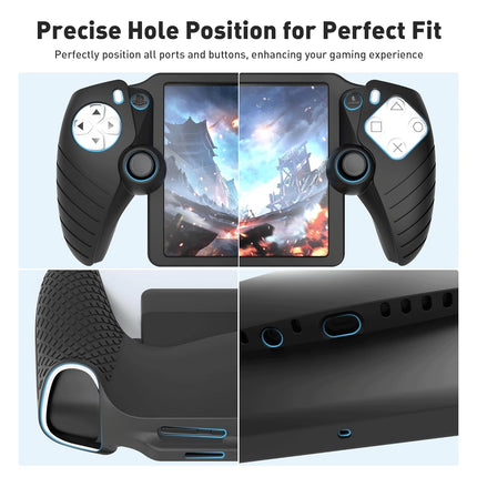 Foluck 3 in 1 Carrying Case for PlayStation Portal Remote Player, EVA Hard Case for PS5 Portal with Soft Silicone Protective Cover Skin Case, 2 Screen Protector, PS5 Portal Console Accessoris Bundle